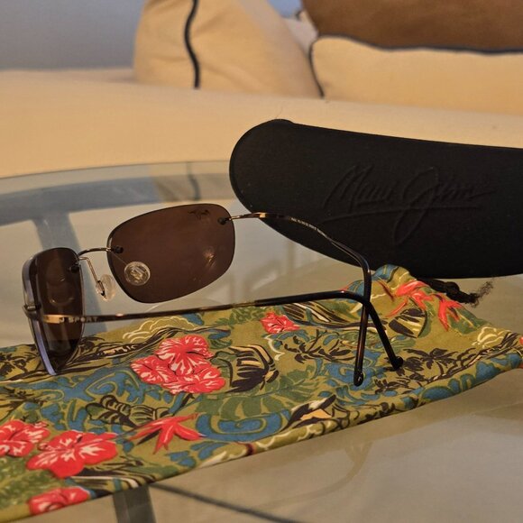 Like New Maui Jim Kapalua MJ 502 23 Titanium Flex Rimless Sport Frame Maui Rose - Picture 6 of 7